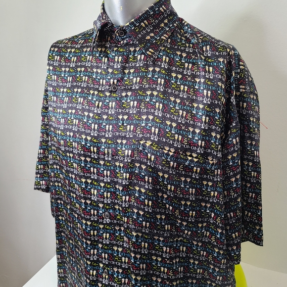 VTG Y2K Nicole Miller Mens Hawaiian Shirt Silk - Picture 12 of 14